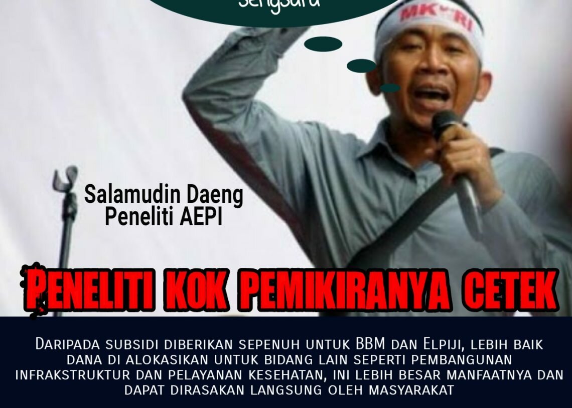 StopFitnah! Peneliti AEPI Lontarkan Opini Sesat Terkait Subsidi BBM